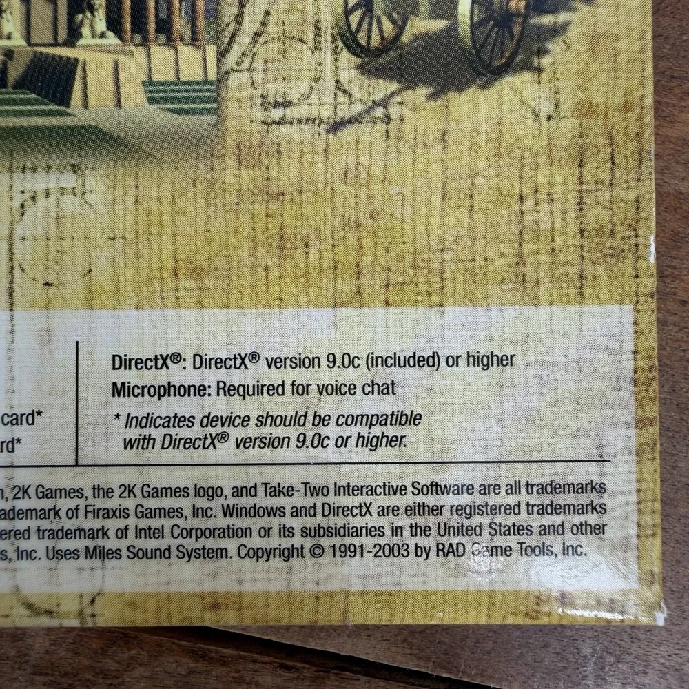 Sid Meier's Civilization III PC CD-ROM Cardboard Gatefold Cover Sealed New
